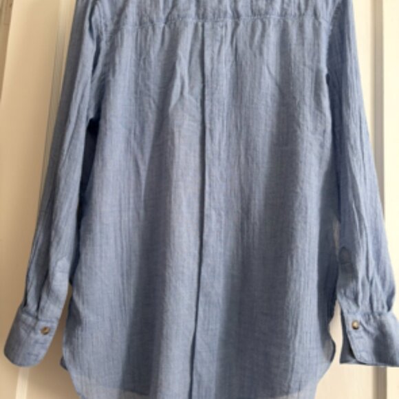 Free People Button Down Light Blue Shirt Size M - Picture 5 of 5